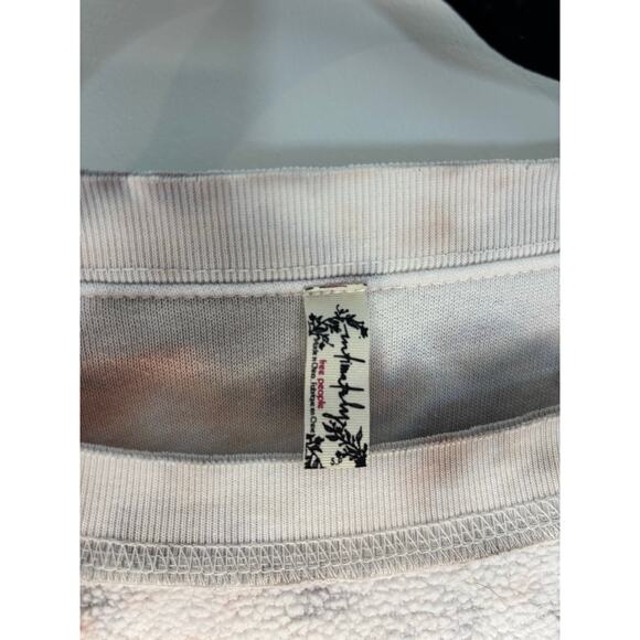 Free People Kelly Washed Tie-Dye Sweatshirt Army Combo Color-way Size Small - Picture 3 of 5